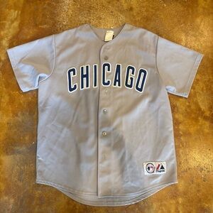 Chicago Cubs Jersey Alfonso Soriano Gray Majestic Sz Large #12 MLB Authentic